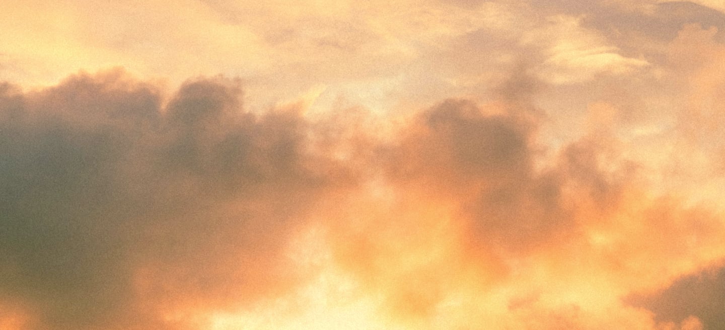 Sun setting in the clouds